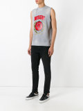 logo print vest