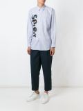 'Spirit' print striped shirt