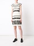 ruffled shoulder dress