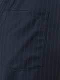 lace trim pinstriped shorts