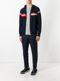 stripe panel hoodie