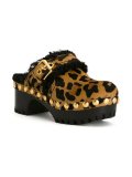 leopard print mules