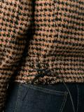houndstooth lace-cuff jacket