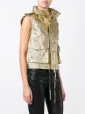 textured hooded gilet