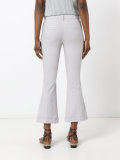cropped kick flare trousers
