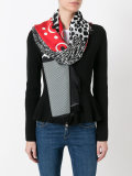 mixed stripe print scarf