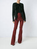 round neck knit coat