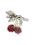 cherry embellished brooch