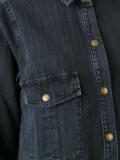 pinstriped denim jacket