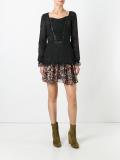 lace-up lace blouse 