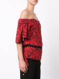 off-shoulder tiered ruffle blouse