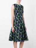 floral embellished flared dress