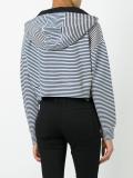 striped zipped cardigan