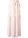 pleated maxi skirt