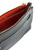 crocodile effect crossbody bag
