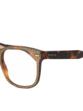 square frame rhinestone glasses