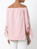 off-shoulders knot blouse