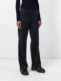 pinstripe straight trousers