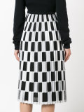 checked pleated skirt 