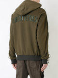 embroidered drawstring detail hoodie
