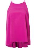 round neck flared blouse