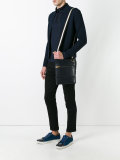 striped strap messenger bag