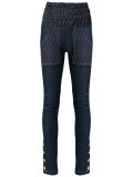 high-waisted jeans
