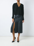 leather midi skirt