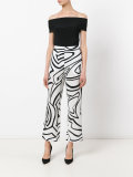 printed flared trousers 