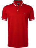 striped trim polo shirt