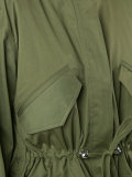drawstring waist parka