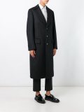 peaked lapel long coat