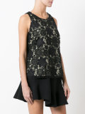 lace pattern drop-waist dress