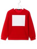 square print sweatshirt