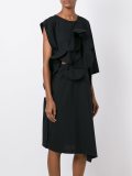 scalloped ruffle front dress