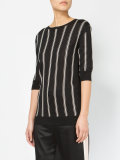 striped half sleeve top