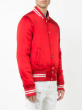 striped trim bomber jacket