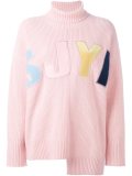 logo initials turtleneck sweater