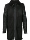 creased sleeve padded coat