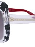 oversize etched square-frame sunglasses