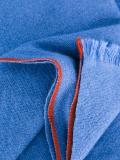 contrast trim frayed edge scarf