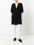 v-neck batwing dress