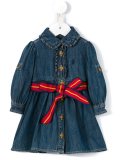 denim dress with underwear