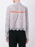 lace overlay cropped jacket