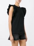 ruffled sleeves T-shirt