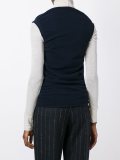 sleeveless asymmetric knitted top