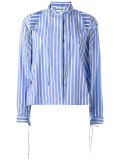 cold-shoulder striped shirt
