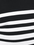 high neck striped sweater