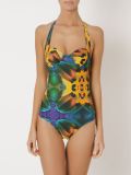 feather print swimsuit