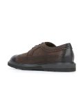 contrast texture derby shoes